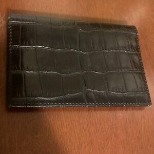 Men's Bergdorf goodman Croc-Embossed Card Case
